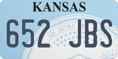 KS license plate 652JBS