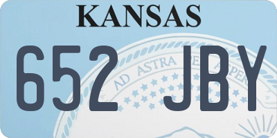 KS license plate 652JBY
