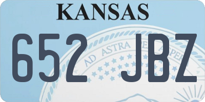 KS license plate 652JBZ