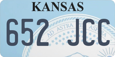 KS license plate 652JCC
