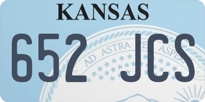 KS license plate 652JCS