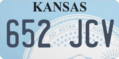 KS license plate 652JCV
