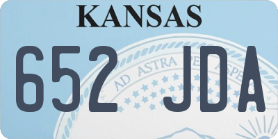 KS license plate 652JDA