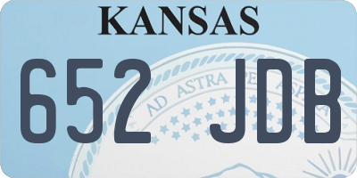 KS license plate 652JDB