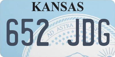KS license plate 652JDG