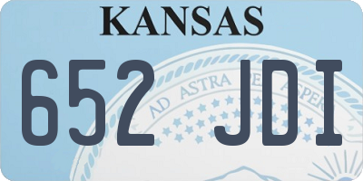 KS license plate 652JDI