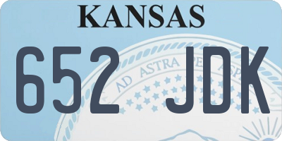KS license plate 652JDK