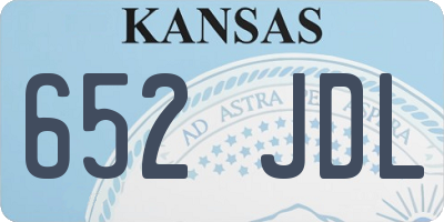 KS license plate 652JDL