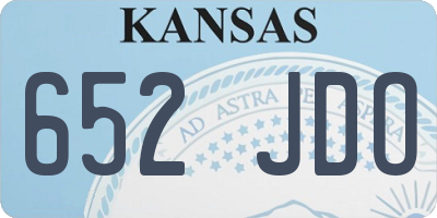 KS license plate 652JDO