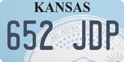 KS license plate 652JDP