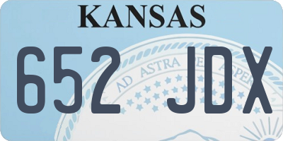 KS license plate 652JDX