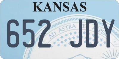 KS license plate 652JDY