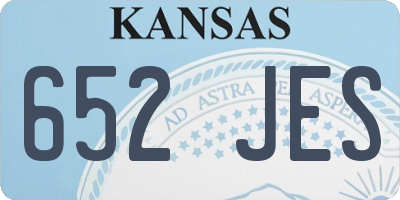 KS license plate 652JES