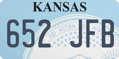 KS license plate 652JFB