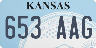 KS license plate 653AAG