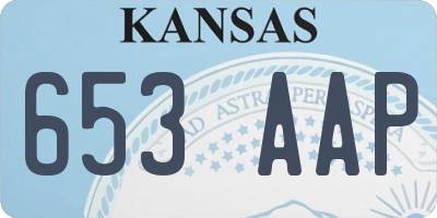 KS license plate 653AAP