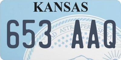 KS license plate 653AAQ
