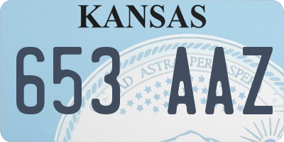 KS license plate 653AAZ