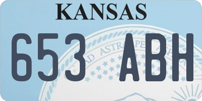KS license plate 653ABH
