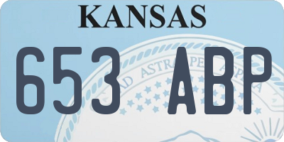 KS license plate 653ABP
