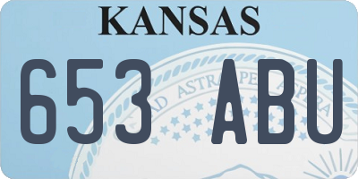 KS license plate 653ABU