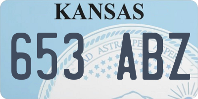 KS license plate 653ABZ
