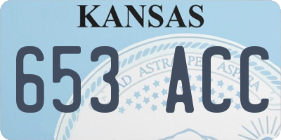 KS license plate 653ACC