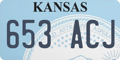 KS license plate 653ACJ
