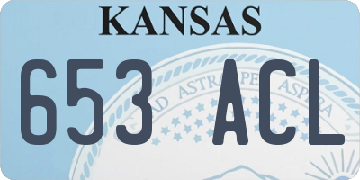 KS license plate 653ACL