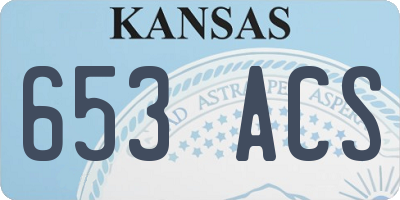 KS license plate 653ACS