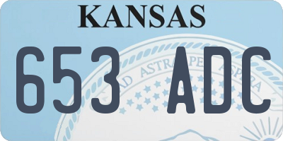 KS license plate 653ADC