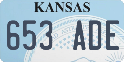 KS license plate 653ADE