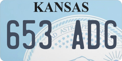 KS license plate 653ADG