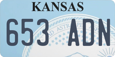 KS license plate 653ADN