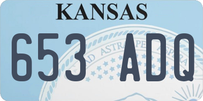KS license plate 653ADQ