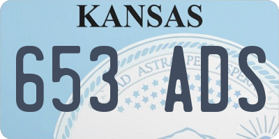 KS license plate 653ADS