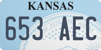 KS license plate 653AEC