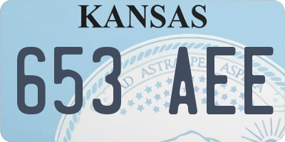 KS license plate 653AEE
