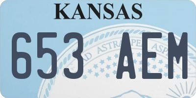 KS license plate 653AEM