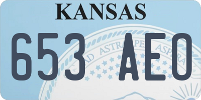 KS license plate 653AEO