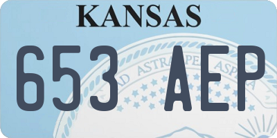 KS license plate 653AEP