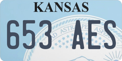 KS license plate 653AES