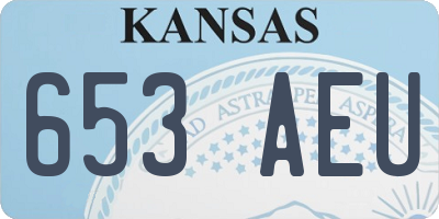 KS license plate 653AEU