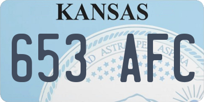 KS license plate 653AFC