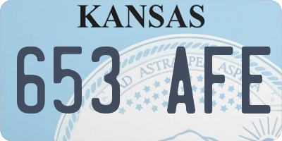 KS license plate 653AFE