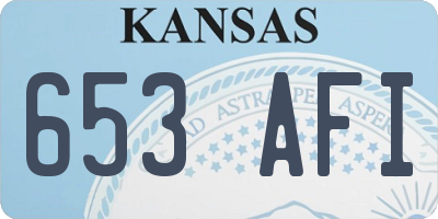 KS license plate 653AFI
