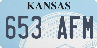 KS license plate 653AFM