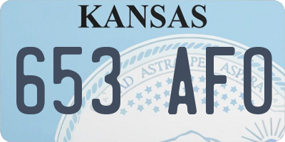 KS license plate 653AFO