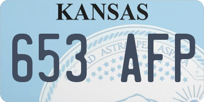KS license plate 653AFP