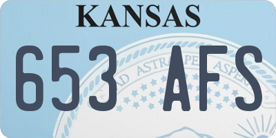 KS license plate 653AFS
